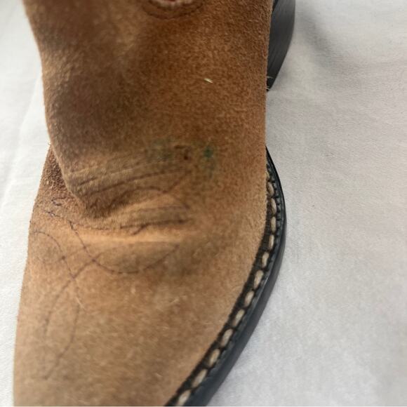 Old West Leather Cowgirl Boots Red Brown Toddler Size 100 Rodeo Western Country - Picture 7 of 13